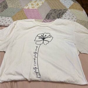Floral Graphic White T-Shirt